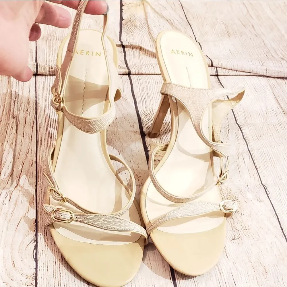 AERIN Strappy Caroline Heels, Sz 10